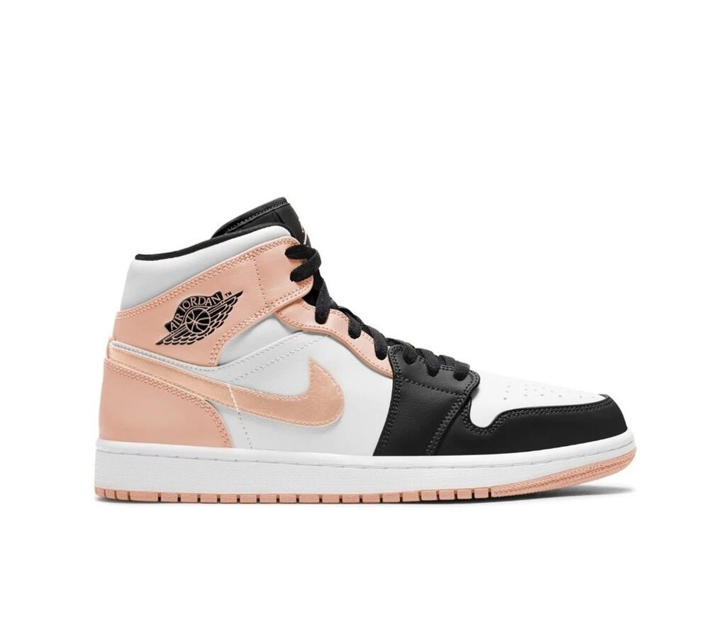 Nike Unisex Kids Air Jordan 1 Mid Retro 554725-133 Crimson Tint Pink Shoes 7Y